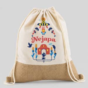Gymbag de manta y yute ecológica personalizada