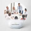 Mouse pad blanco ergonómico personalizado con almohadilla, superficie de poliéster y base antideslizante de silicona.