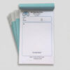 Recetarios media carta personalizados 2 Recetarios media carta personalizados en papel bond, con 50 hojas engomadas e impresión full color a una cara, ideales para clínicas y consultorios.