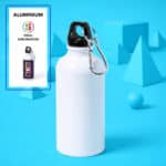 Botella de aluminio personalizable 400 ml Botella Fabricada en aluminio, perfecta para sublimación o grabado personalizado.