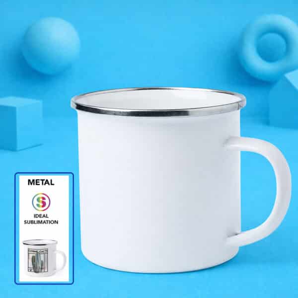 Taza Metálica Personalizable para Sublimación Crea tu taza metálica con frases, logos o ilustraciones. Perfecta para empresas, viajes, cumpleaños y detalles con estilo duradero.