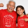 Promoción de 2 camisetas de algodón personalizadas, ideales para regalos, uso diario, eventos y promoción de marca.