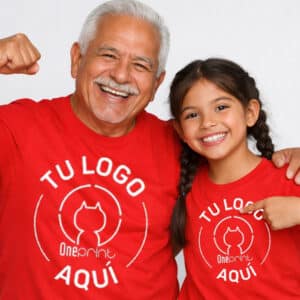 Promoción de 2 camisetas de algodón personalizadas, ideales para regalos, uso diario, eventos y promoción de marca.